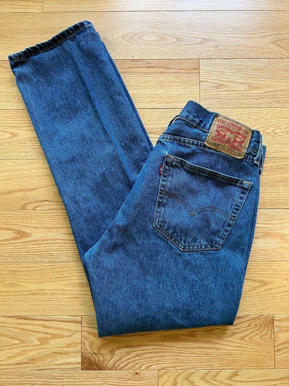 Levi's 505 Men's Jeans Regular Fit Size 34 X 32 JL